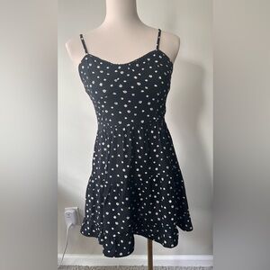 Aeropostale Black Mini Dress with White Floral Pattern
